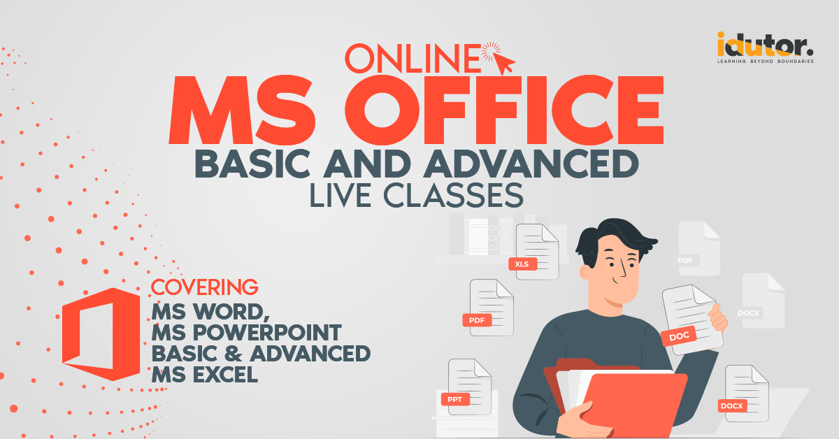 Join Professional Classes ! Basic & Advance Excel Training |Complete MS  Office | - idutor | Live Face to Face Online /Home Tuitions by India's Top  Teachers!